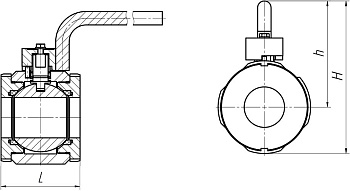Кран шаровой межфланцевый DN 10-100/80; PN 1,6-10,0 МПа С РУЧНЫМ УПРАВЛЕНИЕМ